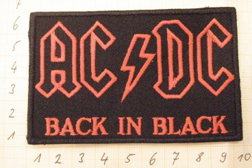 ACDC Back in Black Patch
